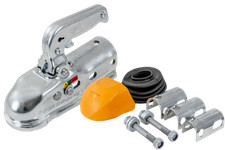 Attelage à boule pour remorque de 3 000 kg avec timon tubulaire de 35 à 50 mm