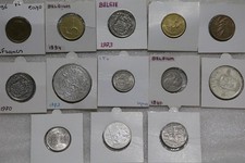 BELGIQUE - 13 PIÈCES ANCIENNES AVEC ARGENT B49 #1515