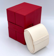 Omega Speedmaster Seamaster Boîte De Voyage Montre En Cuir Rouge Neuve