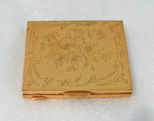 Poudrier vintage son miroir - poudrier, et