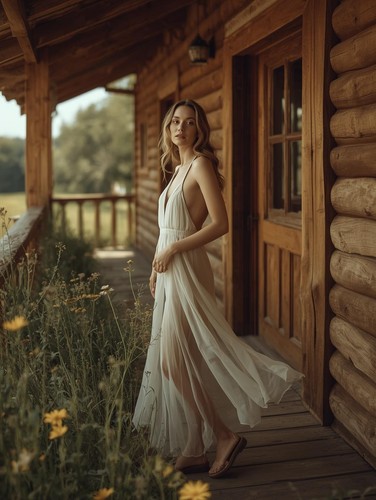 Bohemian portrait fluid - , dress