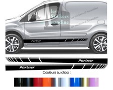 2 BANDES BAS DE CAISSE POUR PEUGEOT PARTNER FOURGON STICKER BD573-102