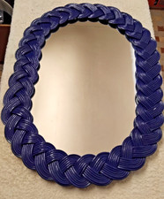 Miroir Ovale En Rotin Tressé