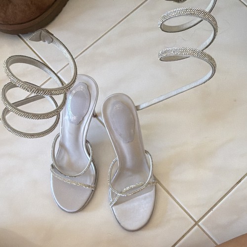 Sandales femme argentées daim