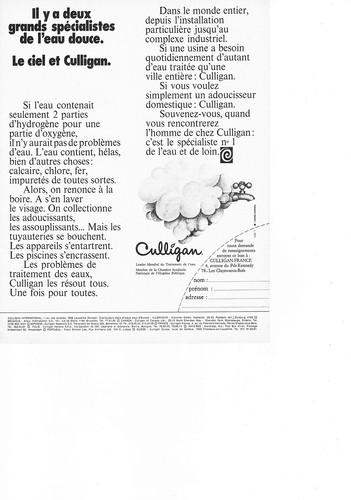 Publicite 1971 culligan le - ,