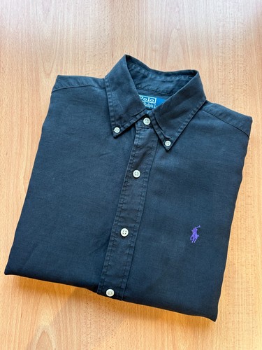 Chemise ralph lauren noir logo - chemise,