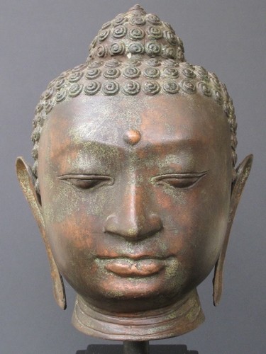 Grande tête bouddha - tête, en