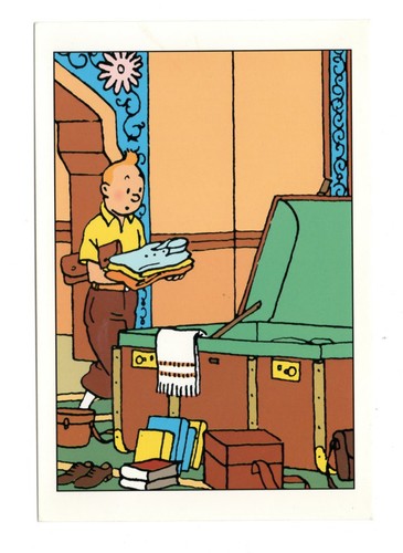 Tintin milou carte postale - milou,