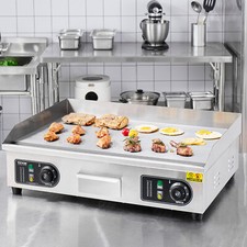 VEVOR Plancha Électrique Commerciale 4kW Réglable 50-300° C Restaurant Barbecue
