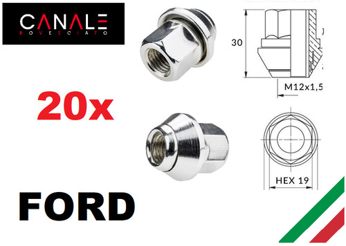 Kit m12x1 28mm - m12x1,5, Écrous