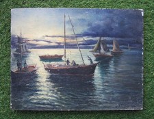 Ancien beau tableau, marine
