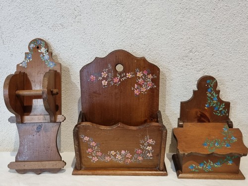 Lot déco bois art populaire - déco,