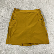 ATHLETA Skort Womens Size 8 Yellow Vienna Cargo Jupe-Short Lined Tennis Golf