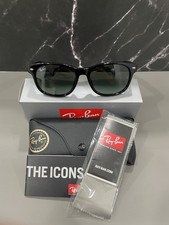 Ray-Ban Sunglasses RB2140 Original Wayfarer Clasic Black Frame Green Lens 54mm