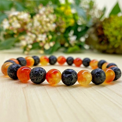 Bracelet quartz orange - orange, pierres