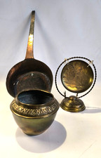 Lot de 3 objets en cuivre et laiton