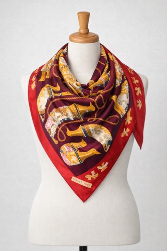 Foulard carré hermes - hermes, vintage