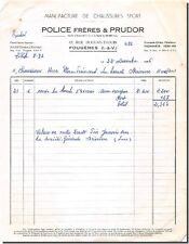 1956 Brothers & Prudor Police Invoice Fern Sports Shoes