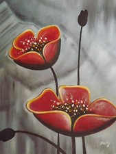 Rouge Coquelicots Abstrait