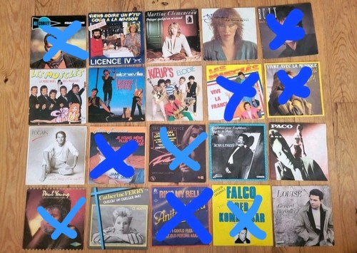 Disques vinyles 45t variété - disques,