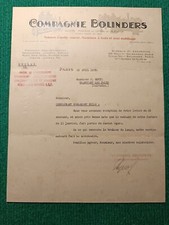 BOLINDERS COMPANY - HEAVY OIL ENGINES - WOOD MACHINE - LETTER 1930