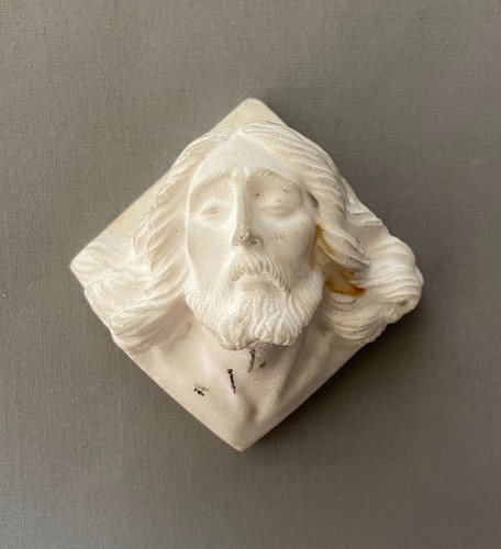 Tête christ albâtre - de, en