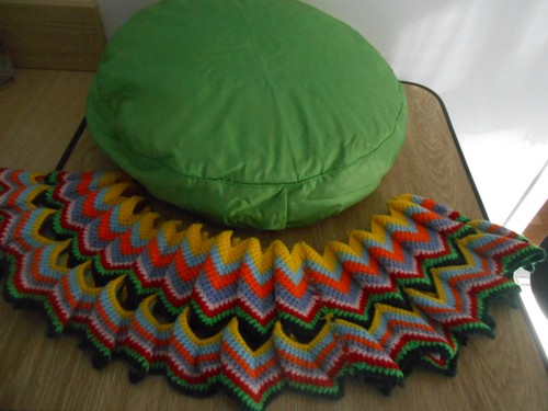 Coussin rond son habillage - coussin,