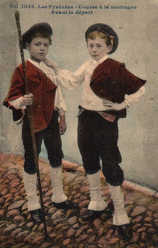Old postcard the pyrenees - postcard,