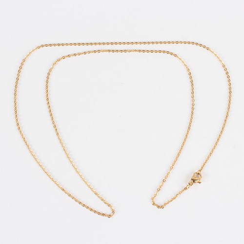 Collier chaine dore - 60cm, acier
