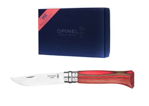 Opinel bouleau rouge - n°8,