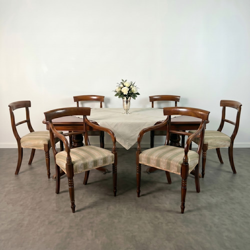 Suite chaises en acajou - de,