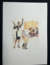 Erotic Art Print “Love hurts” by Montorgueil 1930s Bondage Sadomaso LGBT Lady
