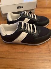 Enzo Kids Comfortable Sneakers Memory Foam Size 3 Navy Blue White Boys New