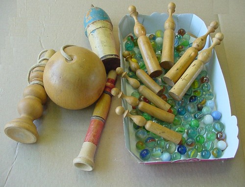 Bilboquet billes verre - en,