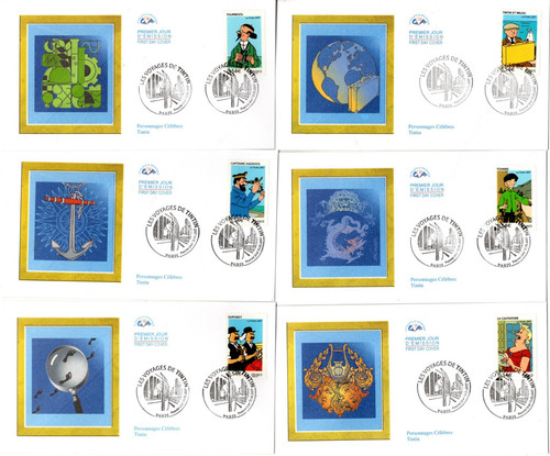 4051 fdc 6 enveloppes - ,
