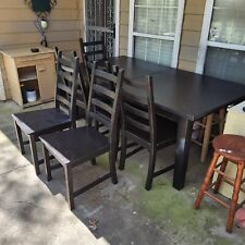 IKEA bjursta DINING TABLE w extension Brown Wood Rectangle Extendable seats 8-12