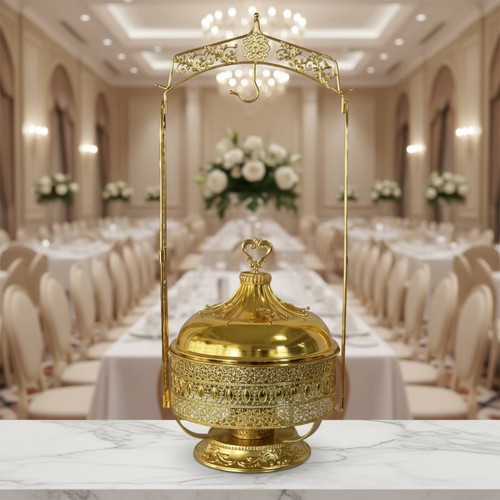 Chafing dish doré couvercle - chafing,