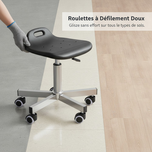 Tabouret roulettes - à,