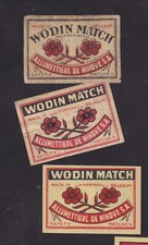 Antique Belgium BN113739 Flower 4 Matches