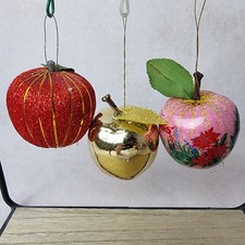 Vintage Boule Noël - Sapin Décoration Ornement - Pomme