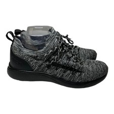 TRAQ by Alegria Womens 6.5 Gray Black Synq Athletic Lace Up Low Top Knit Mesh