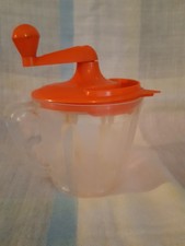 Ancienne baratte à mayonnaise vintage orange 70's