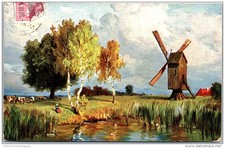 SUISSE - carte postale fantaisie - paysage (obliteration suisse)