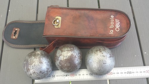 Ancienne triplette boules - ancienne, de
