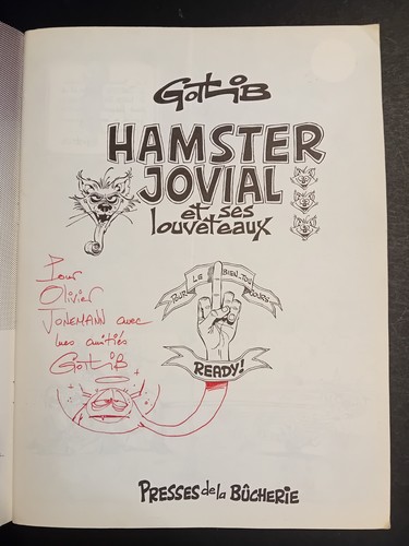Gotlib dédicace hamster - gotlib,