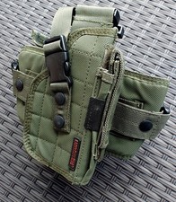 Holster de cuisse MilSim Airsoft Kaki UMAREX avec emplacement chargeur