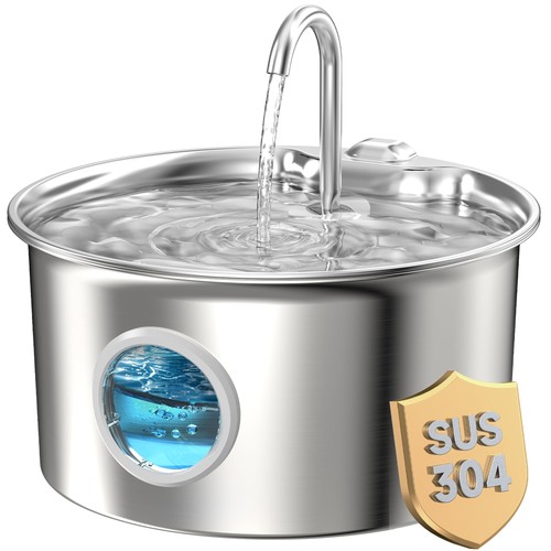 Fontaine eau chat inox - fontaine,