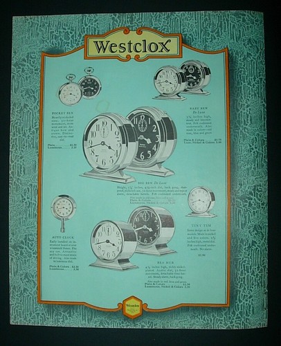 1929 paper color - paper, westclox