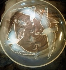 coupe à fruits Verlys oiseaux poissons en très bon état signé Verlys 