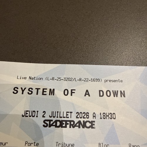 Ticket pour system - of, down